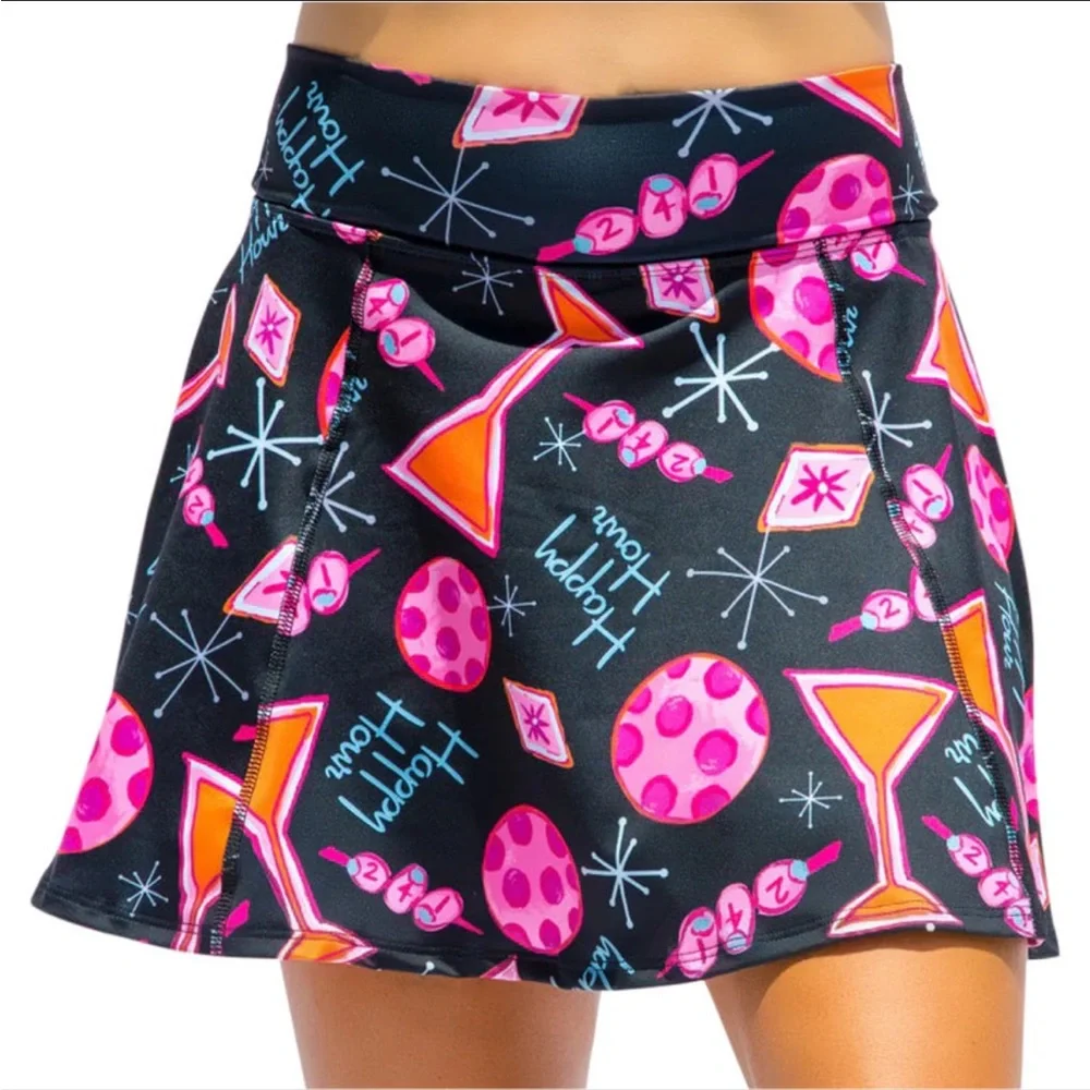 WOMEN’S BELLA BELLA MARTINI HAPPY HOUR GOLF PICKLEBALL SKORT nwt medium #156